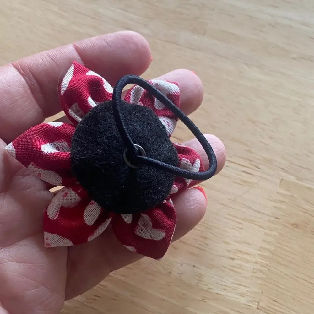 Elegant Red Floral Hair Accessory